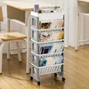 Stockage de cuisine Une étagère portable en classe servant de porte-livre côté bureau pour stocker des livres et placer des articles autonomes