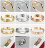 -Ti-er Love Ring com anéis de casamento de 3 mm Mulheres jóias prometidas com vetão Bag S12101 DU-P-E1304730