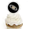 Party Supplies 9pcs Galaxy Solar System Cupcake Toppers Nine Planets Cake Kids Birthday Baby Shower Dessert Table Decoration