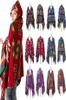 Women Bohemian Collar Plaid Hooded Blanket Cape Cloak Poncho Fashion Wool Blend Winter Outwear Shawl Scarf DDA7555109566