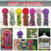 Decorative Flowers Artificial Flower Vine Rose Home Wall Decoration Wedding Outdoor Arch Scene Decorations Christmas Celebration Plants Long