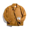 Con cappuccio maschile Maden French Ginger Multi Pocket Workswear Amikaki Casual Shirt Jacket Fashion