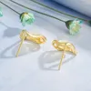 Orecchini per borchie 14k Oreno di gioielli con diamanti oro per donne Boemia Impegno irregolare AROS Mujer Oreja 14 K Box