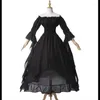 Lässige Kleider Wunderschöne Spitze Flare Ärmel weißes Kleid Retro Gothic Punk Cosplay Prom Lolita Style Taille Slim Prinzessin Long für Frauen