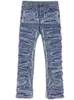 Jeans angustiados Retro Hole Retd para homens Casual Straight Washed Harajuku Hop Denim Pants Autumn Vibe Long Pants Cloths Mens 240420