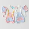 sukienki niemowlę Romper Summer Frawing Suit Cute Elephant Baby Ubrania oddychające nowonarodzone kawaii kreskówki dzieci 3 6 9 12 miesięcy