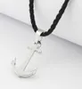 Runda Fashion IP Black Staine Steel Sailor Anchor Anchore Collece для ювелирных украшений с нейлоновой веревкой 201013239C8471003