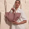 Bolsas de diseñador dúo texturado hombro camello nano ma Tote Mujeres Bolsas de cuerpo cruzado Bolso de mano Bolso de cuero de media luna Bolsas de axila