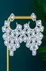 Stud Godki Trendy Daily Life Flower Stat Bringe pour femmes Mariage Cubic Zircon Tricolor Boucles d'oreilles Accessoires de bijoux 20224692080