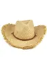 Szerokie brzegowe czapki czapki mody unisex z pierzastą krawędź naturalna słomka kowbojska słoneczna kapelusz męski damski 14442821