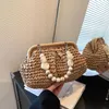 Totes Handmade Beach Bag Fashion Straw Weaving Big Capacity Clutch Purse Woven Rattan Women