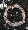 Bracelet de liaison cubaine Copper Hip Hop 9 mm Micro Pave CZ avec petit papillon 9 pouces punk miami bracelet accepter la couleur personnalisée 2421401