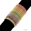 Trendy Drop Oil Cuban Link Kochettarmband Chunky Multi Color Ohrringe Emaille Kette Halskette Set