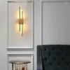 Lâmpadas de parede Lâmpada LED moderna para sala de estar corredor de areia de fundo de iluminação interna decoração de casa quartle bedrside