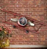 Kreatywne europejskie samoloty retro zegar salon do jadalni dekoracyjny samolot minimalistyczny wiszący cyfrowy Y2004071016642