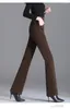 Calça feminina de pelúcia de pelúcia de veludo casual para mulheres moda quente outono calça de inverno cintura alta corresponde harém damas 2024 m92