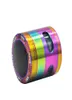 Rainbow style zinc alliage fumant Herb Grinder 50 mm 4 pièces en métal de tabac de fumée de fumée pour les accessoires de tuyaux à cuillère à main 4856011