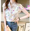 Blouses pour femmes chemises coréennes Fashion Fashion Casual Short Sleeve Blouse Summer Loose Plus Taille Top