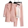 Women's Two Piece Pants 3 Pcs/Set Chic Women Coat Suit Anti-wrinkle Meeting Straight Notch Collar Business Outfit