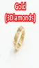 Moda sprzedająca pierścienie zespołu z diamentami i bez diamentów w trzech kolorach 5335469