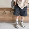 Hose Kinder Shorts 2024 Koreaner Sommer -Sommer -Match Fashion Denim Fifth Pants Solid Color Bottoms