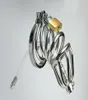 Tubo de silicone de dispositivo de anel duplo de aço inoxidável com anel anti-derramamento de farpado gaiola gaiola masculina sons uretring bdsm brinquedos sexuais2201646