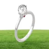 Moissanite samica 925 Srebrna oryginalna kobietę 1ct 6,5 mm Scouleur VVS1 Diamant zaręczynowy Ring4941304