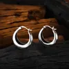 Hoop Earrings 925 Sterling Silver Geometric U-shaped Ear Buckle Women's Smooth Retro Versatile Fashion Jewelry