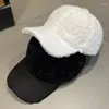 Kugelkappen verdicken Baumwoll-Cason-Woll-Baseballkappe für Frauen Winter Halten Sie warme Hüte Snapback Persönlichkeit Verstellbarer Hip-Hop-Hut