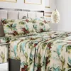 Living Queen Lap Set Soft Egyptian Cotton Sateen Printed Paisley Sheets Deep Pocket 4 -Piece Bedding Sets 240425