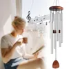 Decorative Figurines Garden Wind Chime Aluminum Tube For Outdoor Home Decoration Love Strength Bell Patio Hanging Outside