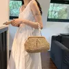 Totes Handmade Beach Bag Fashion Straw Weaving Big Capacity Clutch Purse Woven Rattan Women