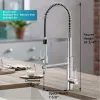 Luxury black brass kitchen faucet with magnetic suction Pull-Out design Two handles Dual control of hot and cold 2-function Tap