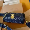 Louls Vutt 24ss Kadın Çantalar Aste Denim SP Crossbody Diagonal Çanta Çanta Carryall Tutucu Tasarımcı Bayan Kart 20cm Açık Lüks Duvar