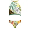 Dames badkleding vintage bloemenprint franje bikini split-joint designer zwempak 2-delige en rok mode zomer strandkleding vrouwen baden