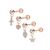 Brapeur de coeur en peluche croix oreille cartilage tragus tragus boucles d'oreilles piercing joyeusement pour les femmes et les filles3926429