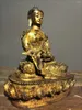 Decorative Figurines 8.5'' Bronze Gild Buddhism Temple Sakyamuni Buddha Statue