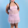 Arbeitskleider 2 -teilige Set Fairy Coquette Outfits Y2k Kawaii Bug Rückenless Spaghetti Gurt Crop Tops Camis Spitze Rüschen Hem Minirock Frauen