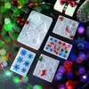Keychains 5 pièces de la résine de Noël Moules de flocon de neige silicone pour l'ornement de la maison