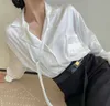 Femmes de soie Blouses Mens Designer Tshirts avec lettres broderies mode à manches longues tee-shirts décontractés