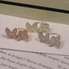 Pierścienie klastra Sprzedawanie 925 srebrnego butla Diamond Butterfly Otwarty pierścień klasyczny moda marka luksusowa biżuteria