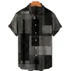 Camisas casuais masculinas 2024 Button-Up Fashion Tirm Samp