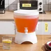 Garrafas de água refrigerador chaleira fria com torneira doméstica limonada garrafa de fruta tanque de bule de chá de grande capacidade arremessador te Teaware