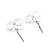 Boucles d'oreilles en peluche zaa surélevée en forme de fleur en métal pour les femmes exagérées à l'huile déposant des pétales de pétales