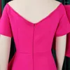 Vestidos de festa Rose Red For Women Summer Summer Girl Sexy Big Bow Split Robe Bodycon 2024 Trend vestidos mujer femme roupas