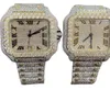 Regarder élégant Hip Hop Luxury Dign Stainls Steel Iced Diamond DIAMMES WORT Watch4BD6 EEPG25I5 Luxury Watches1395628