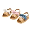 Yaz doğumlu bebek çocuk kız gündelik sevimli bowknot ayakkabıları antislip yumuşak taban sandaletleri 240416