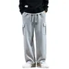 Męskie spodnie 2024 Autumn Fresspants Men Multi-Pockets Dripstring Casual Track Mężczyzna luźne proste spodnie duże rozmiar 8xl