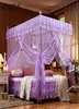 Zomer muggen Netto bed Luifel Netbed Net rechthoek 3 Deuren Open Elegant Beautiful Lace Princess Home Textile 4 Corner7328015