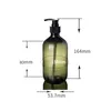 Bottiglie di stoccaggio da 300 ml shampoo vuoto bottiglia vuota opaca opaca versatile a goccioline senza gocciolamento dispenser di sapone a mano (verde)
